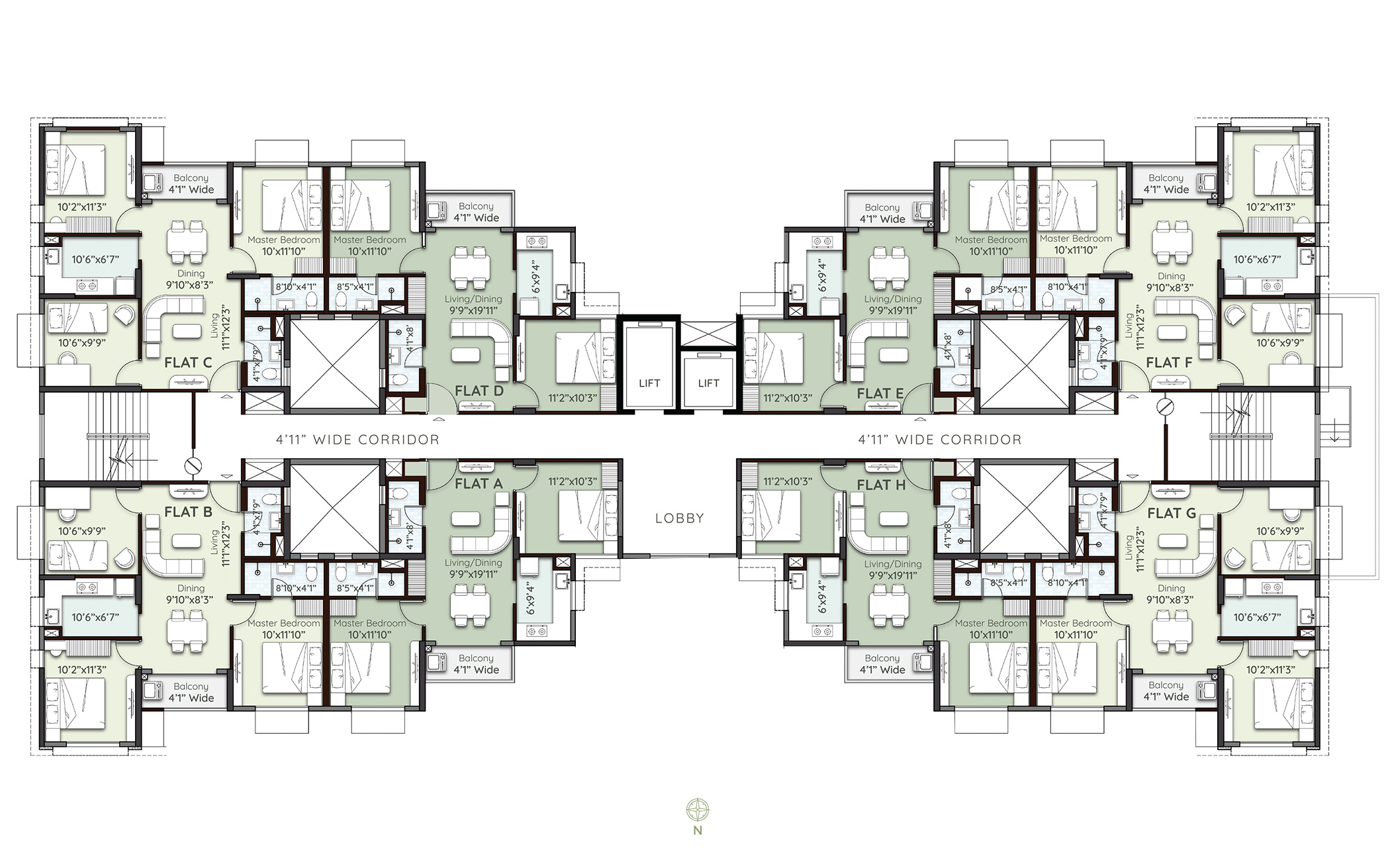 Tower3-Typical Floor Plan